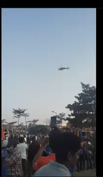 VVIP landed his chopper just near the MCA stadium